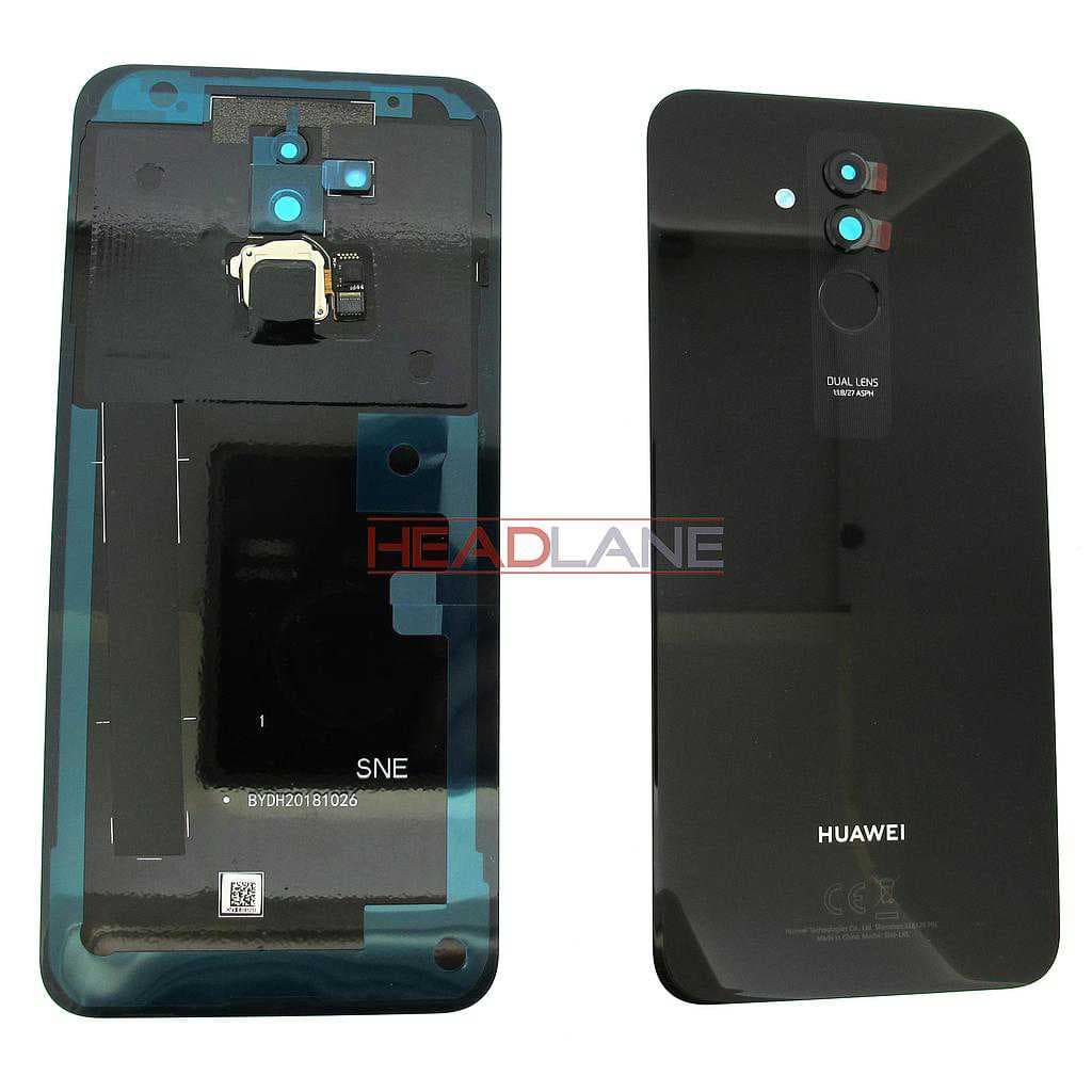 Huawei Mate 20 Lite Battery / Back Cover + Fingerprint Sensor / Reader - Black - 02352DKP - Huawei Replacement Part