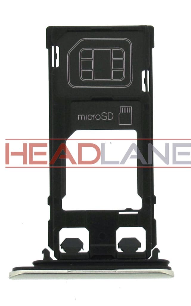 Sony F8331 Xperia XZ SIM / MicroSD Card Tray - Silver - 1304-9104 - Sony Replacement Part