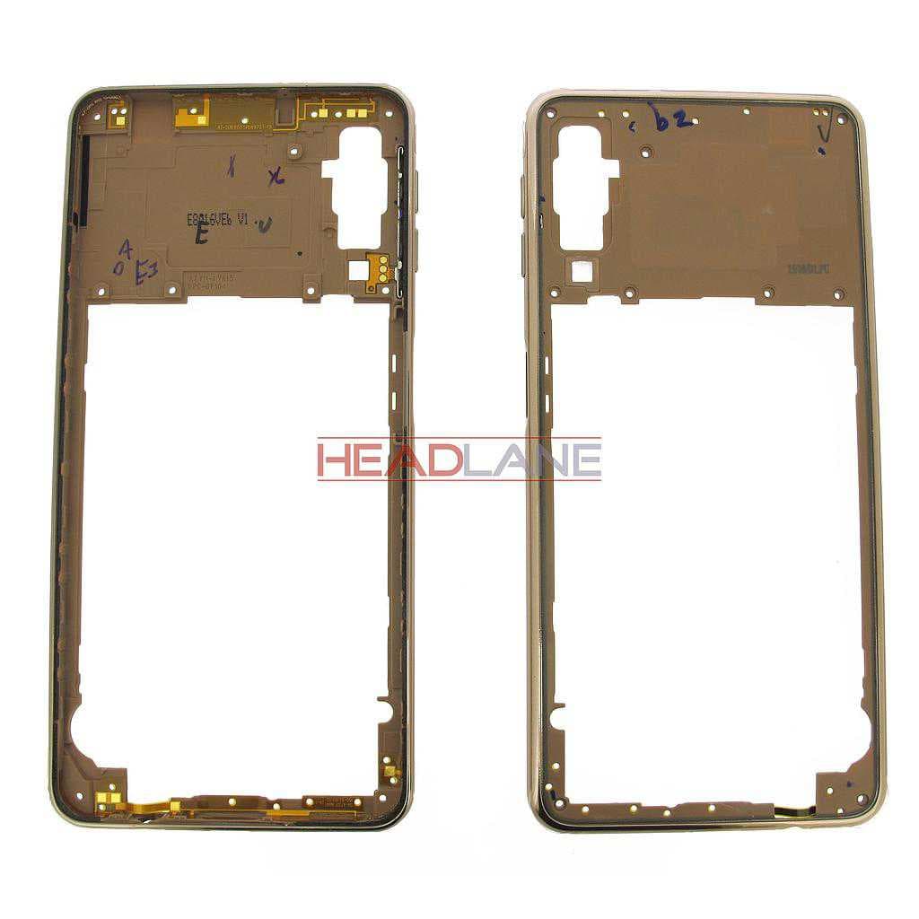 Samsung SM-A750 Galaxy A7 (2018) Middle Cover / Chassis - Gold - GH98-43585C - Samsung Replacement Part