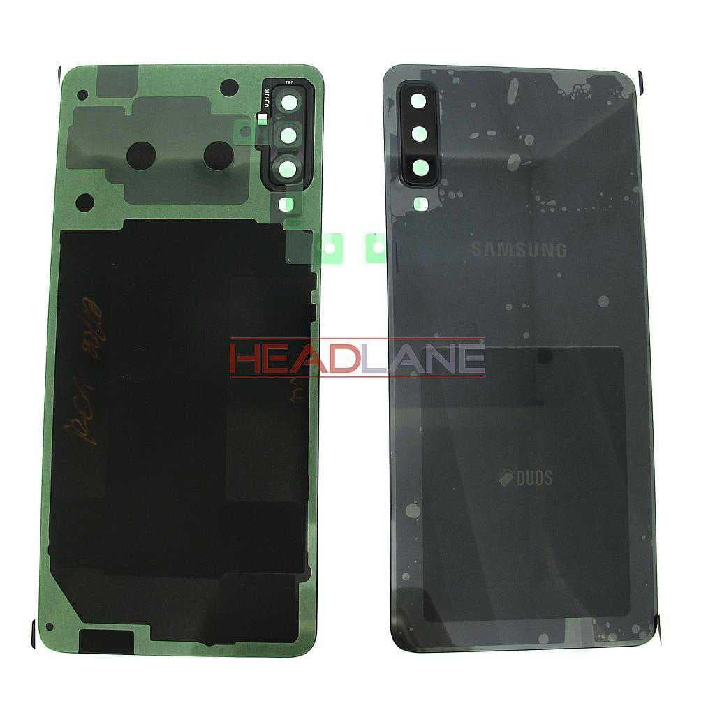 Samsung SM-A750 Galaxy A7 (2018) DUOS Back / Battery Cover - Black - GH82-17833A - Samsung Replacement Part