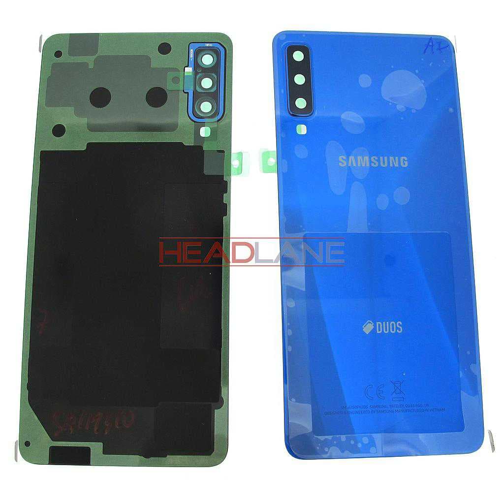Samsung SM-A750 Galaxy A7 (2018) DUOS Back / Battery Cover - Blue - GH82-17833D - Samsung Replacement Part
