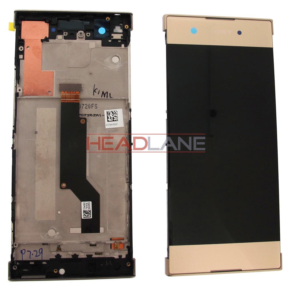 Sony G3112 G3121 Xperia XA1 LCD Display / Screen + Touch - Gold - 78PA9100080 - Sony Replacement Part