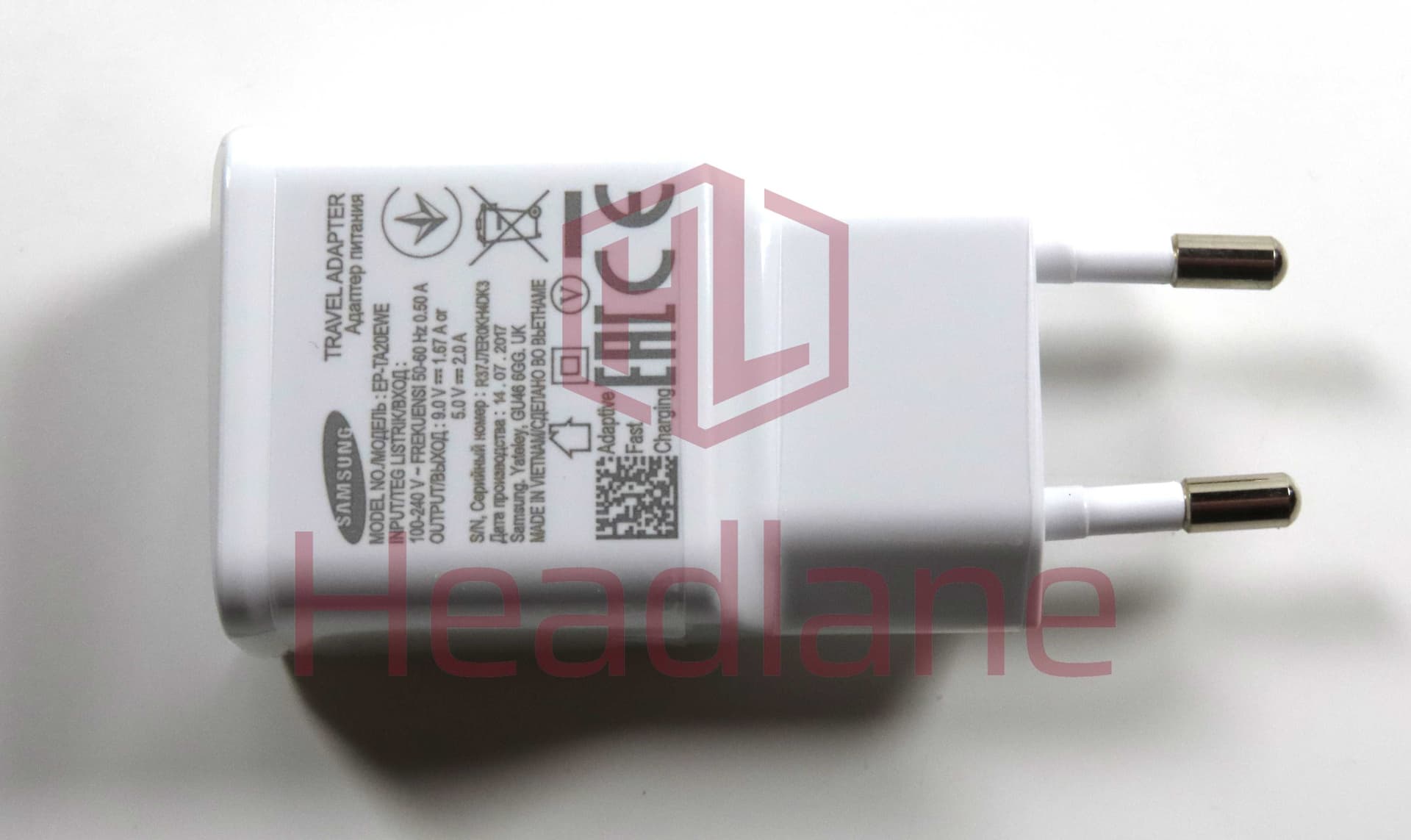Samsung EP-TA20EWE Mains Charger EU 2 Pin - White (Head Only) - GH44-02712A - Samsung Replacement Part