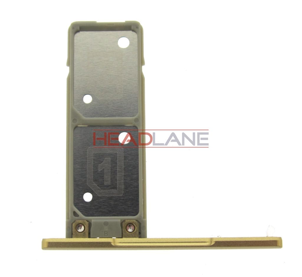 Sony G3212 Xperia XA1 Ultra SIM Card Tray - Gold (Dual) - 306J1YE0600 - Sony Replacement Part