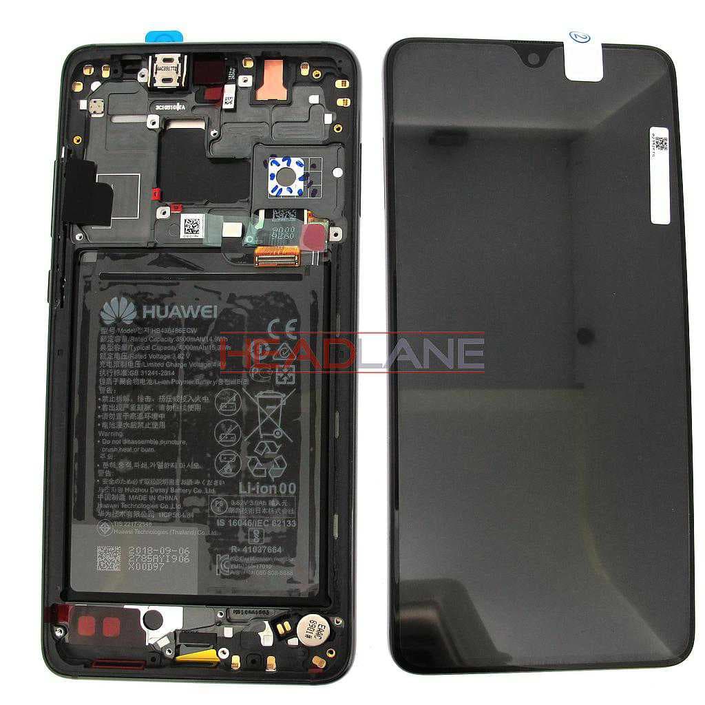 Huawei Mate 20 LCD Display / Screen + Touch + Battery Assembly - Black - 02352ETG - Huawei Replacement Part
