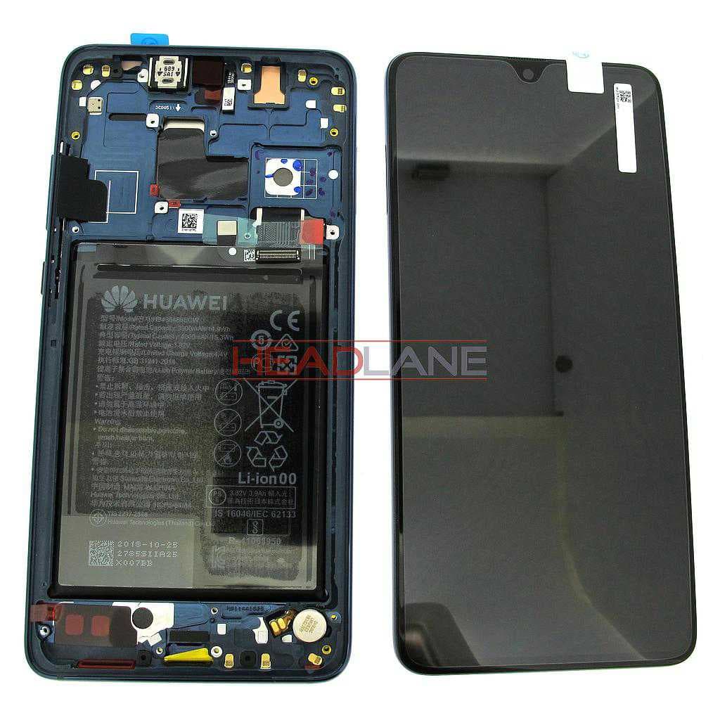 Huawei Mate 20 LCD Display / Screen + Touch + Battery Assembly - Blue - 02352FQM - Huawei Replacement Part