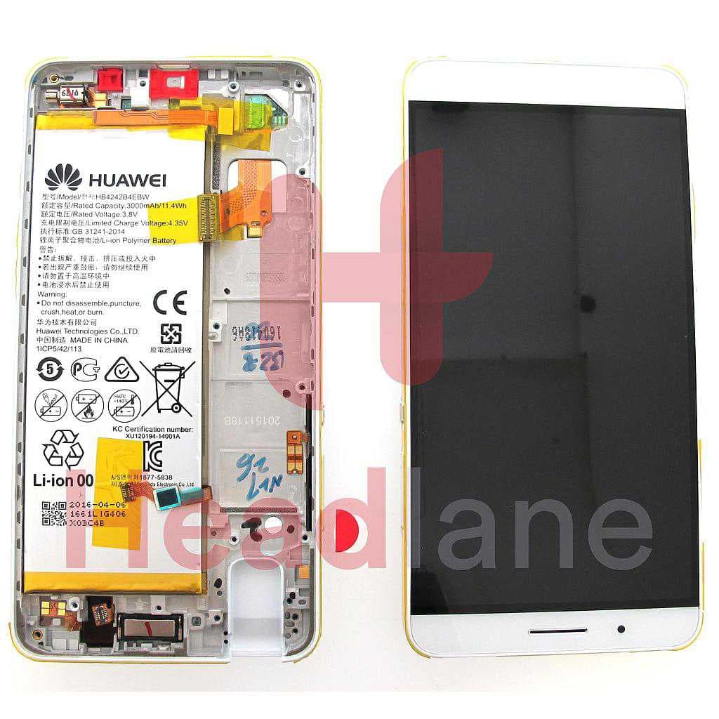 Huawei ShotX / Honor 7i LCD Display / Screen + Touch + Battery - White - 02350NBB - Huawei Replacement Part