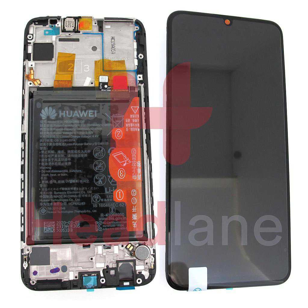 Huawei P Smart (2019) LCD / Screen + Touch + Battery Assembly - Black - 02352JFA