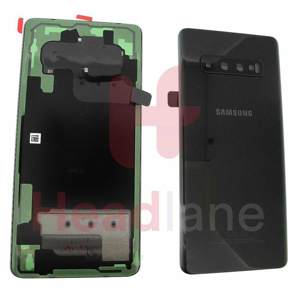 Samsung SM-G975 Galaxy S10+ / S10 Plus Back / Battery Cover - Prism Black - GH82-18406A - Samsung Replacement Part