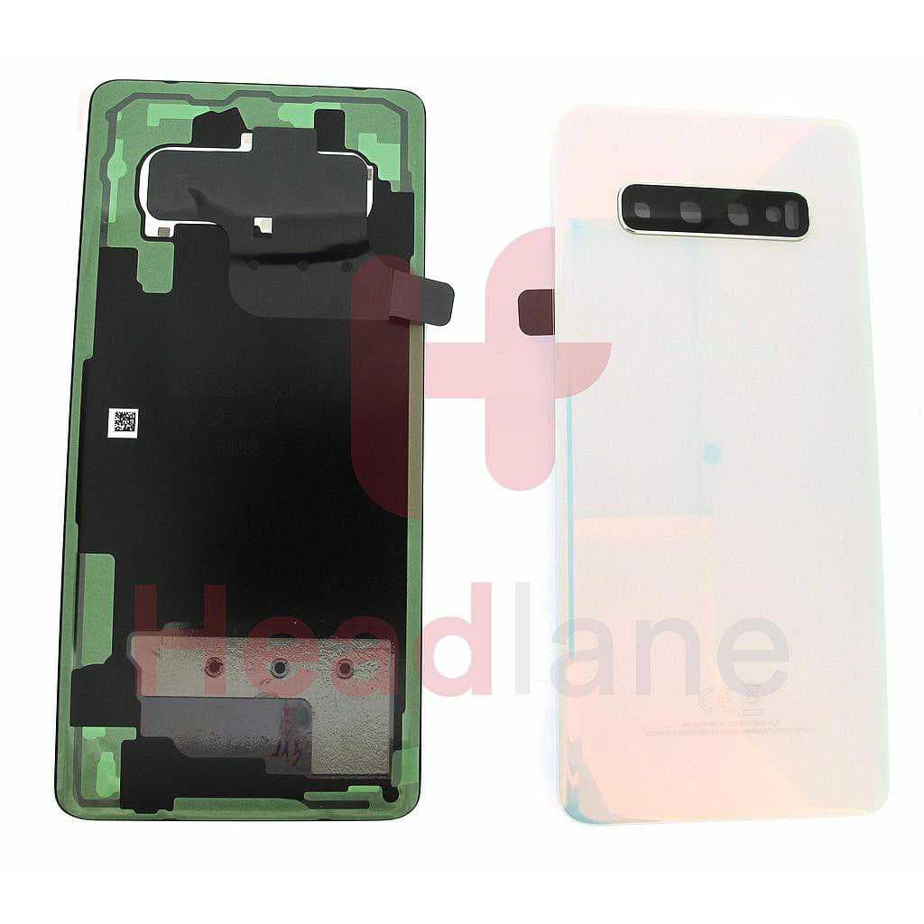 Samsung SM-G975 Galaxy S10+ / S10 Plus Back / Battery Cover - Prism White - GH82-18406F - Samsung Replacement Part