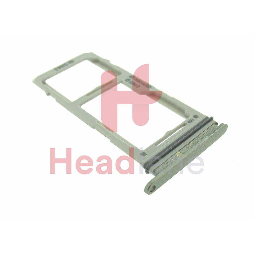 Samsung SM-G973 Galaxy S10 SIM / Memory Card Tray (Hybrid / Dual SIM) - Prism White - GH98-43713B - Samsung Replacement Part