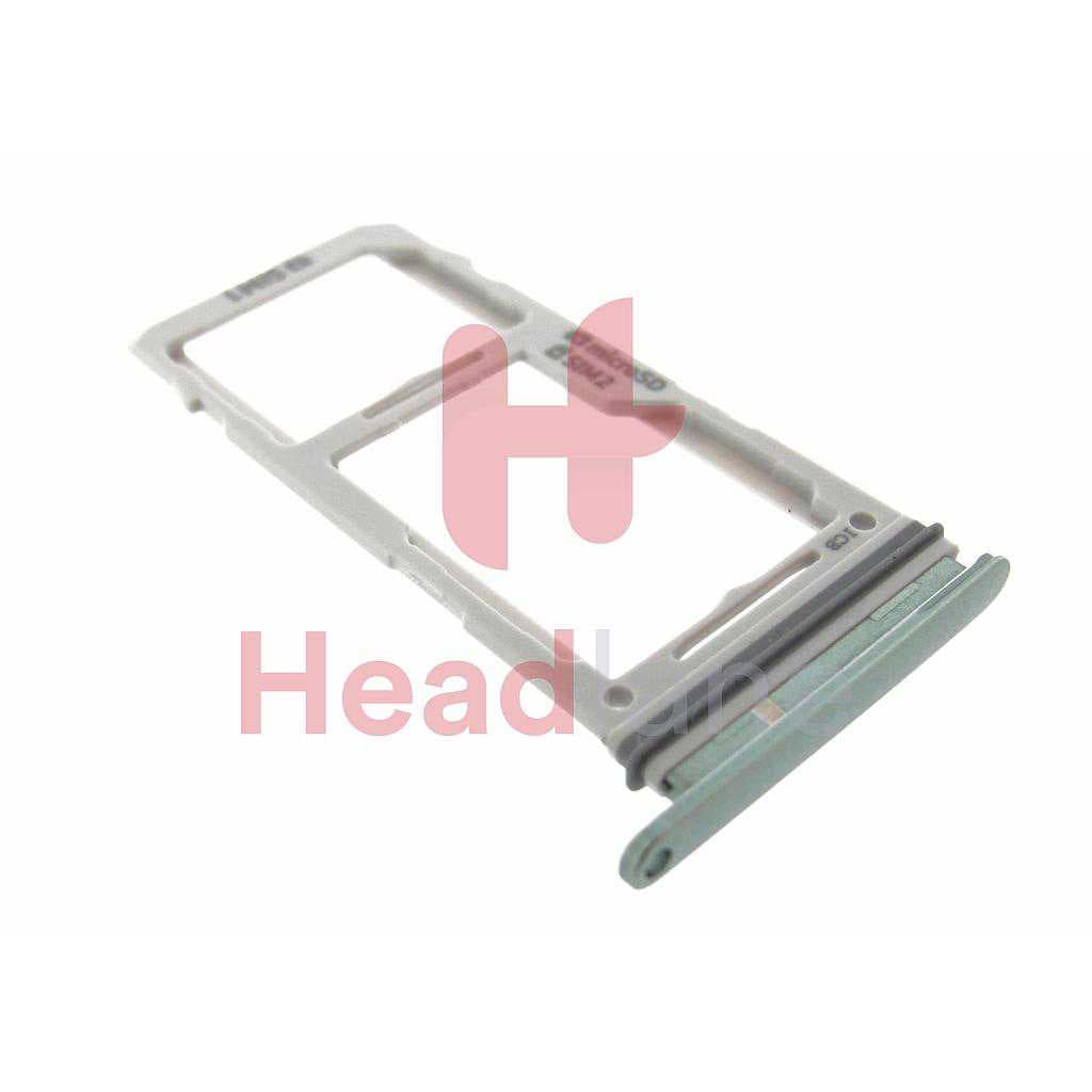 Samsung SM-G973 Galaxy S10 SIM / Memory Card Tray (Hybrid / Dual SIM) - Prism Green - GH98-43713E - Samsung Replacement Part