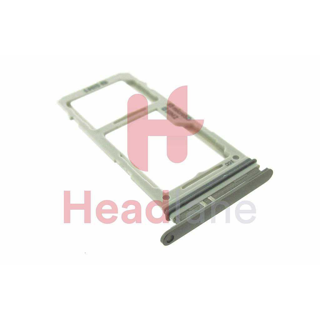Samsung SM-G975 Galaxy S10+ / S10 Plus SIM / Memory Card Tray (Hybrid / Dual SIM) - Prism Black - GH98-43724A - Samsung Replacement Part