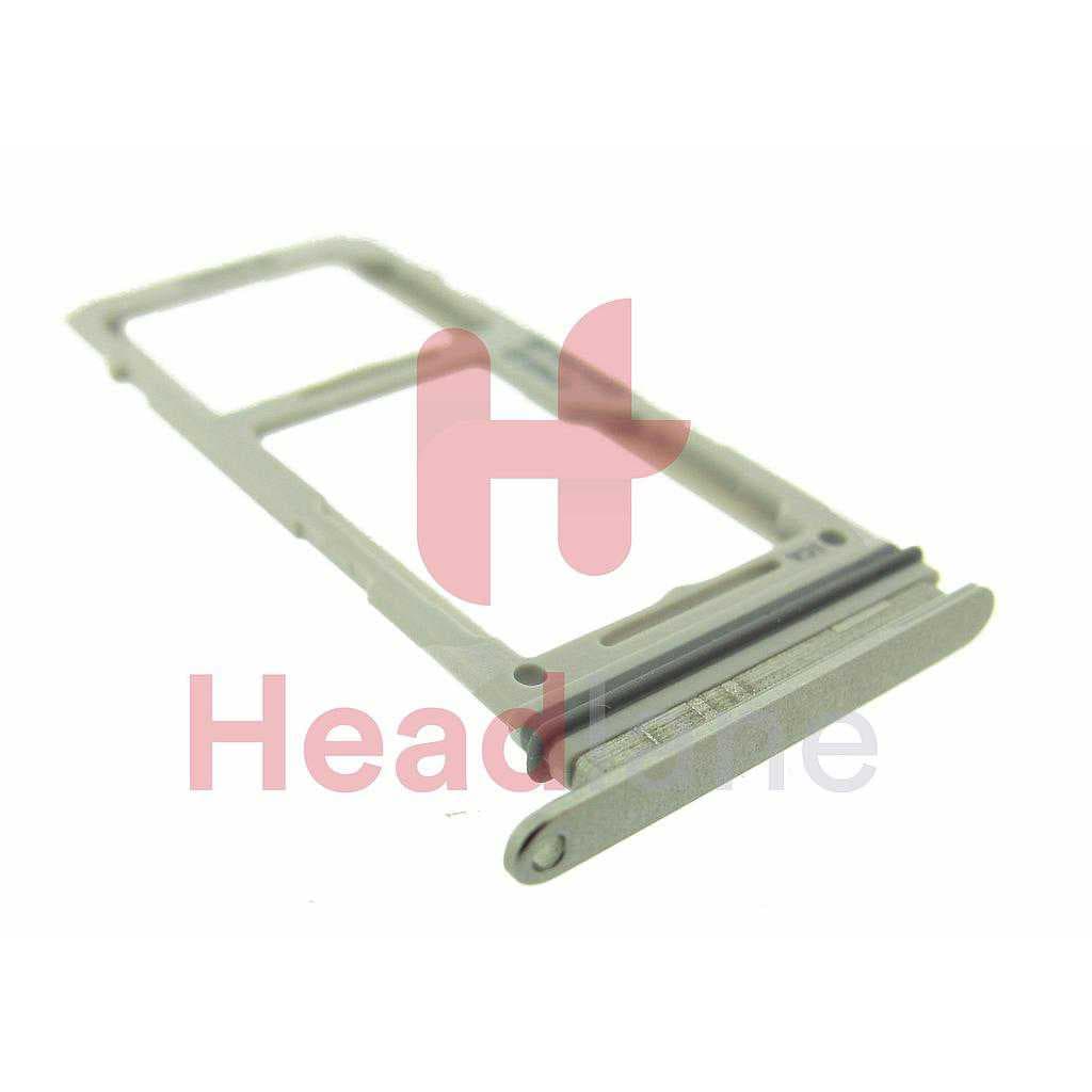 Samsung SM-G975 Galaxy S10+ / S10 Plus SIM / Memory Card Tray (Hybrid / Dual SIM) - Prism White - GH98-43724B - Samsung Replacement Part