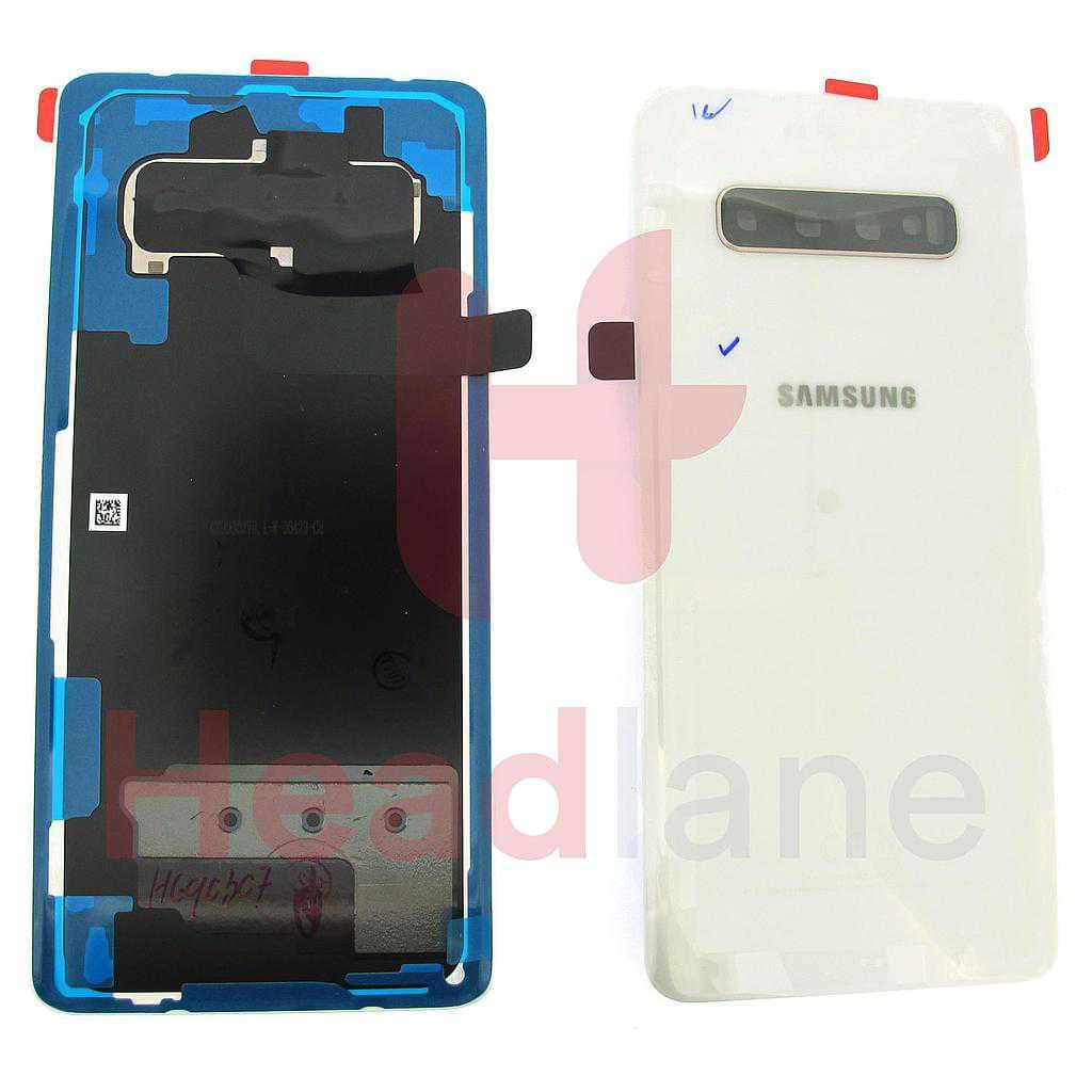 Samsung SM-G975 Galaxy S10+ / S10 Plus Back / Battery Cover - Ceramic White - GH82-18867B - Samsung Replacement Part