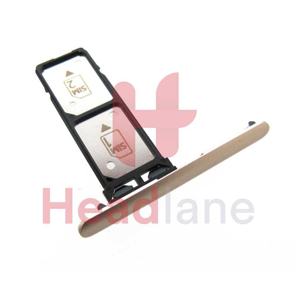 Sony I4213 - Xperia 10 Plus Memory / SIM Card Tray (Dual SIM) - Pink Gold - 306J2DW0G00 - Sony Replacement Part