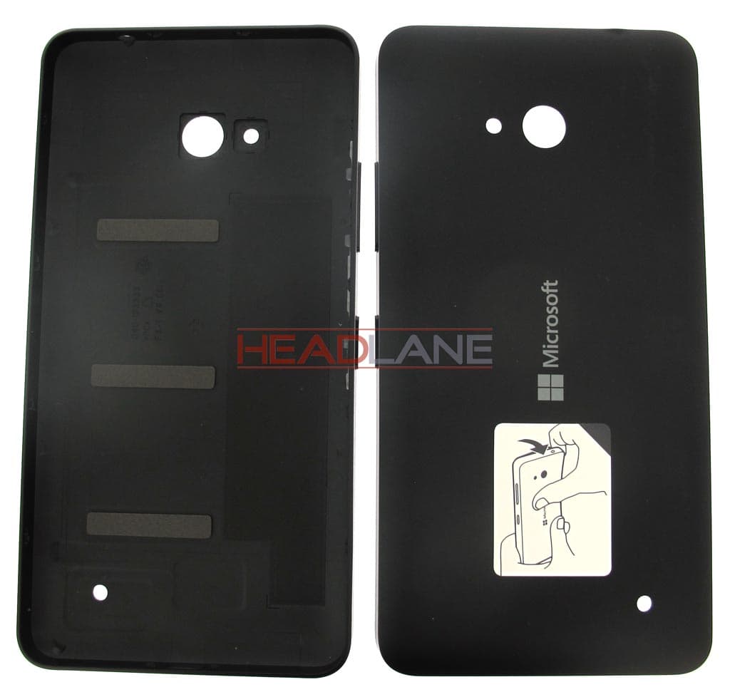Microsoft Lumia 640 Battery Cover - Matt Black - 02509T5 - Microsoft Replacement Part