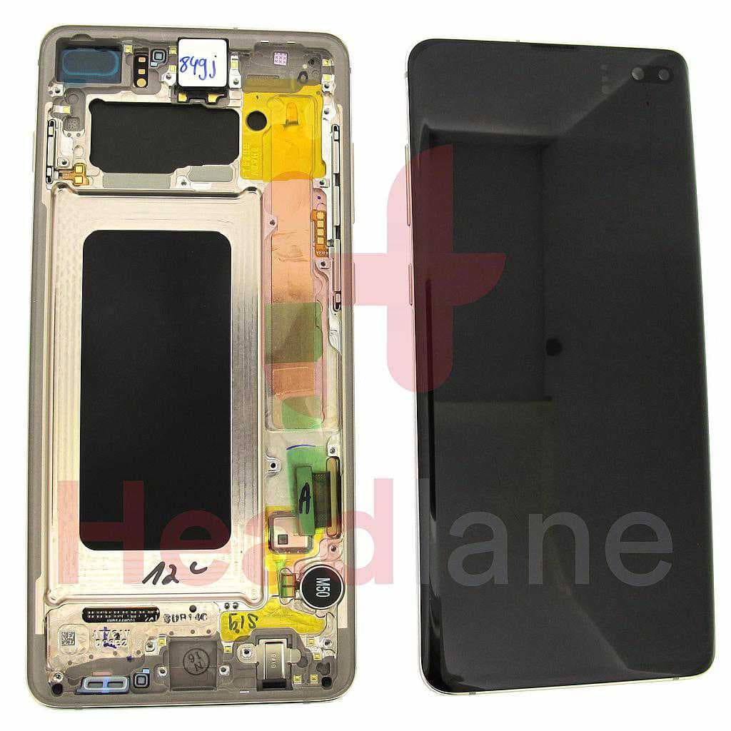Samsung SM-G975 Galaxy S10+ / S10 Plus LCD Display / Screen + Touch - Ceramic White - GH82-18834J