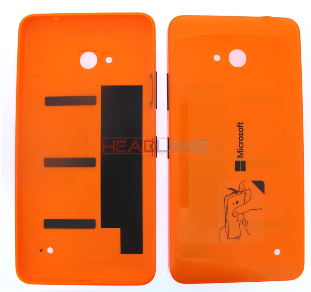 Microsoft Lumia 640 Battery Cover - Orange - 02509P7 - Microsoft Replacement Part
