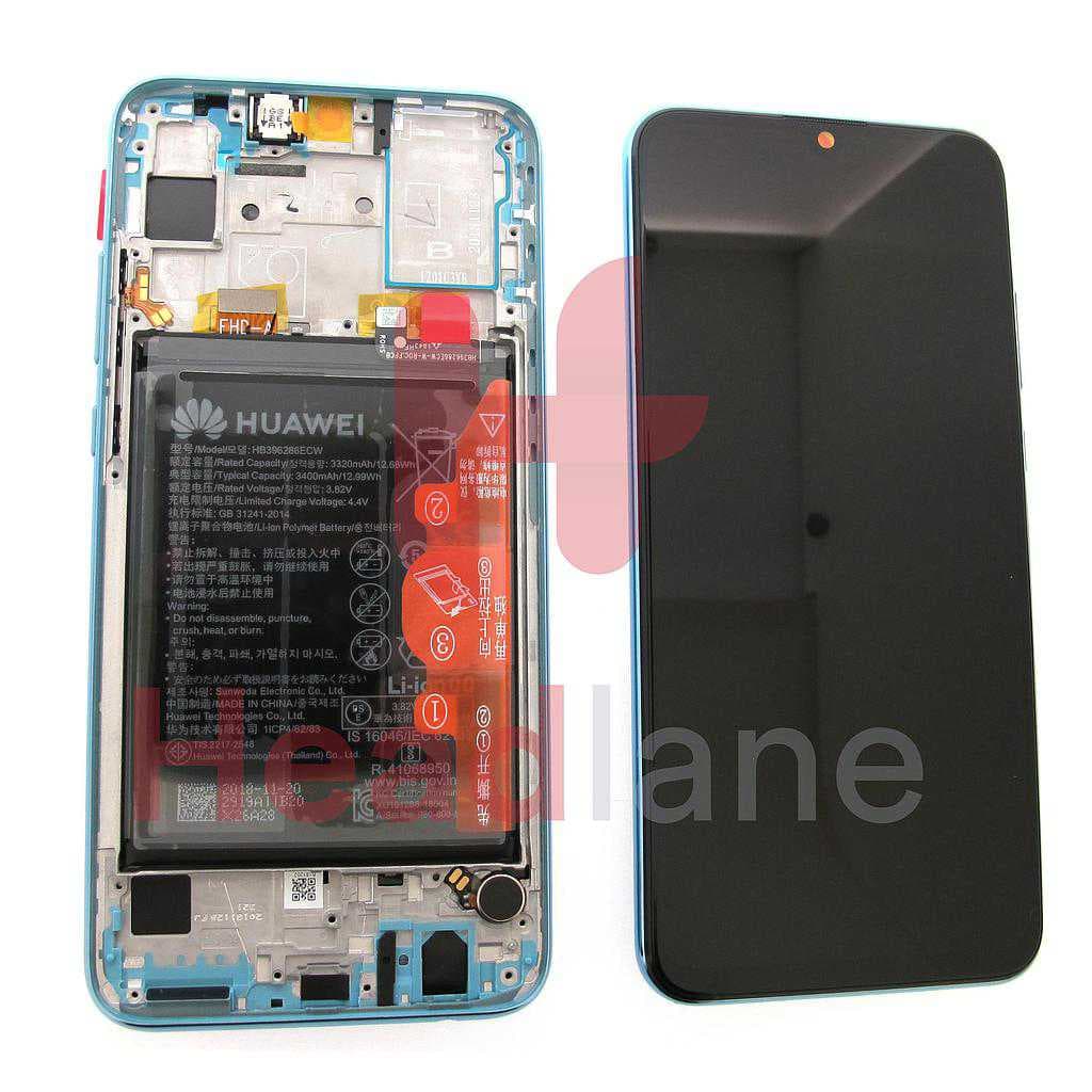 Huawei Honor 10 Lite LCD Display / Screen +Touch + Battery Assembly - Sky Blue - 02352HGU - Huawei Replacement Part