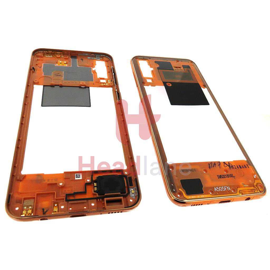 Samsung SM-A505 Galaxy A50 Middle Cover / Chassis - Coral - GH97-23209D - Samsung Replacement Part
