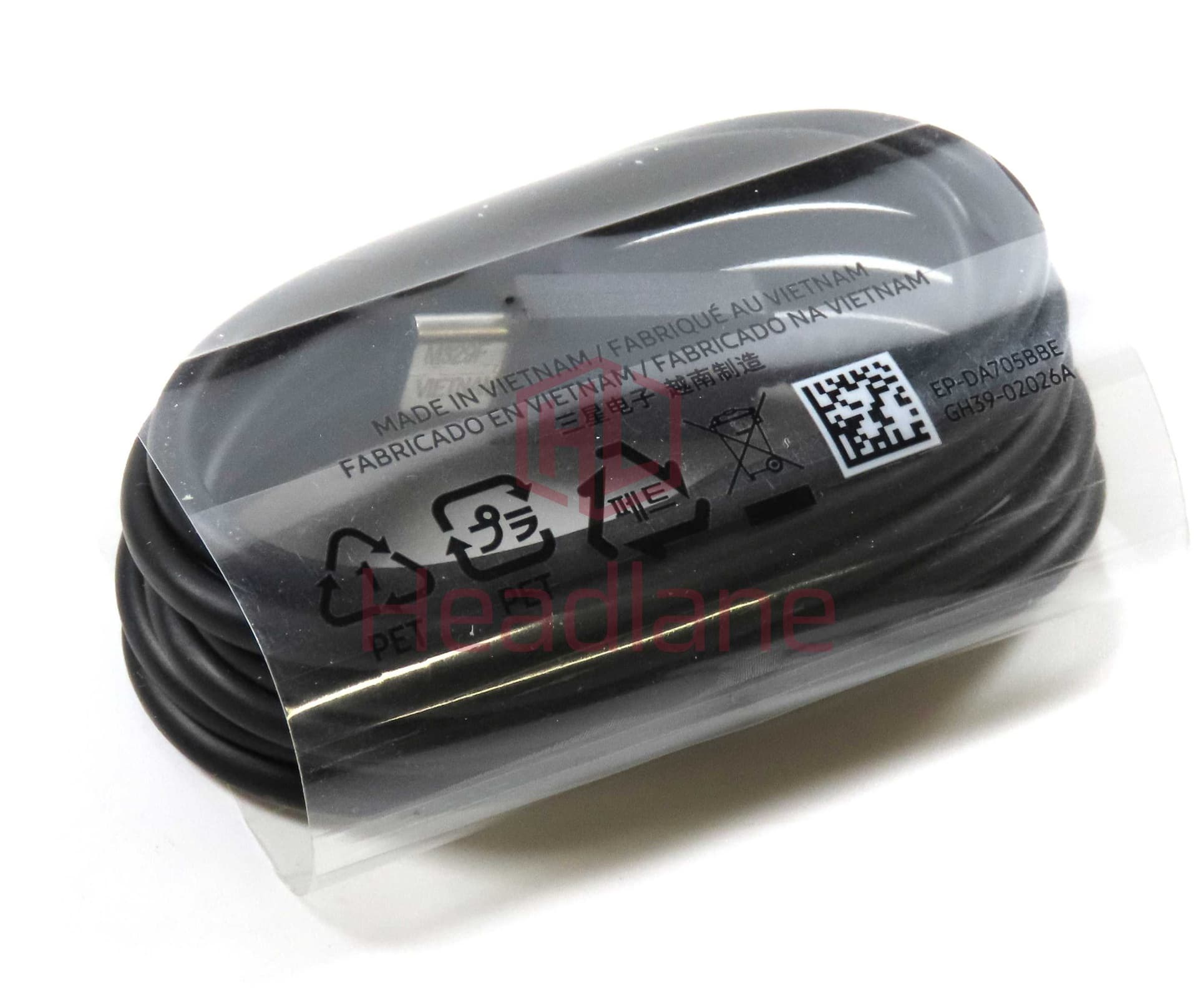 Samsung 1m USB-C to USB-C EP-DA705BBE Data Cable - Black - GH39-02026A - Samsung Replacement Part