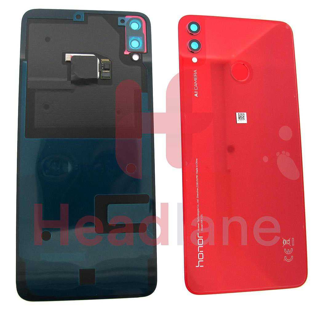 Huawei Honor 8X Back / Battery Cover + Fingerprint Sensor - Red - 02352FTE - Huawei Replacement Part