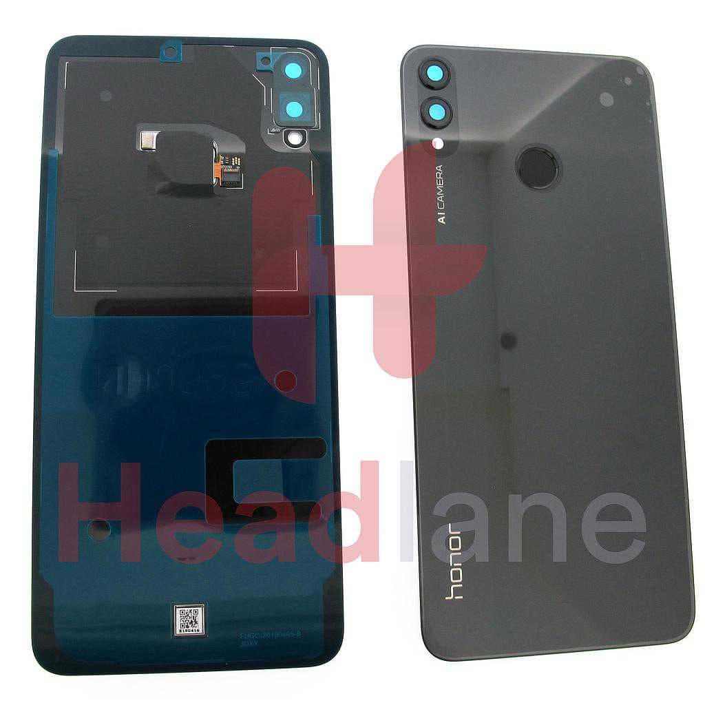 Huawei Honor 8X Back / Battery Cover + Fingerprint Sensor - Black - 02352ENC - Huawei Replacement Part