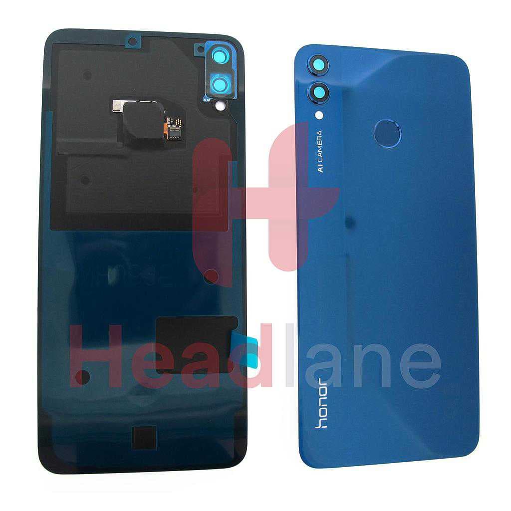 Huawei Honor 8X Back / Battery Cover + Fingerprint Sensor - Blue - 02352END - Huawei Replacement Part