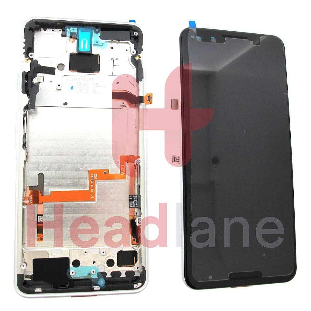 Google Pixel 3 LCD Display / Screen + Touch - Clearly White - 20GB1WW0S03 - Google Replacement Part