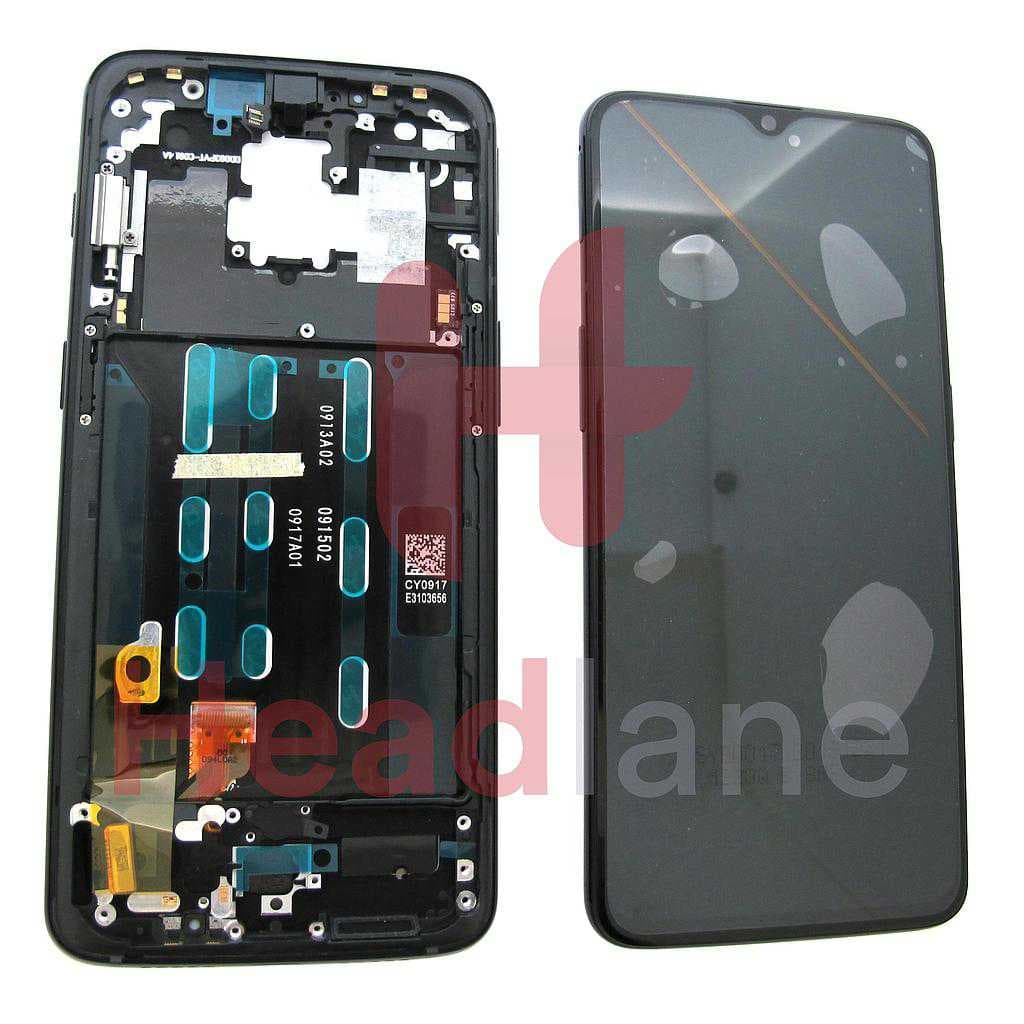 OnePlus 6T LCD Display / Screen + Touch - Mirror Black - 2011100040 - OnePlus Replacement Part