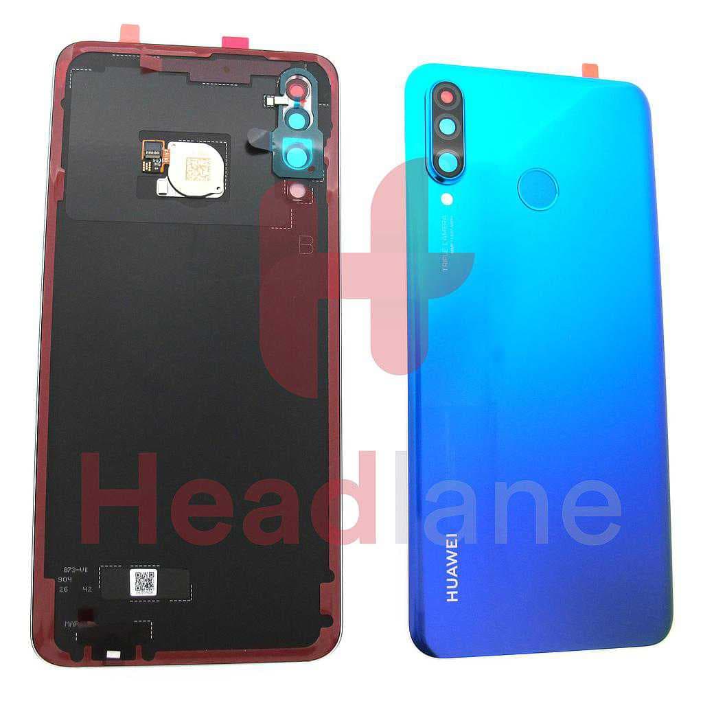 Huawei P30 Lite Back / Battery Cover + Fingerprint Sensor - Blue (MAR-LX1A 48MP Rear Camera) - 02352RPY - Huawei Replacement Part