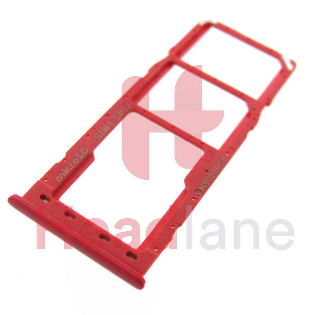 Samsung SM-A105 Galaxy A10 SIM / MicroSD Card Tray (Dual SIM) - Red - GH98-44169D - Samsung Replacement Part