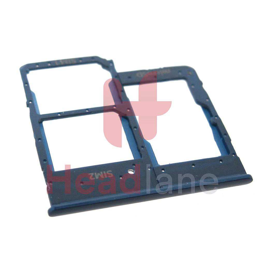 Samsung SM-A202 Galaxy A20E Memory / SIM Card Tray (Dual) - Blue - GH98-44377C - Samsung Replacement Part