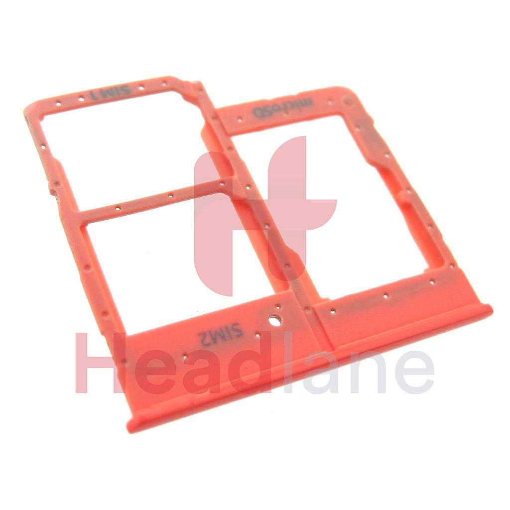 Samsung SM-A202 Galaxy A20E Memory / SIM Card Tray (Dual) - Coral - GH98-44377D - Samsung Replacement Part