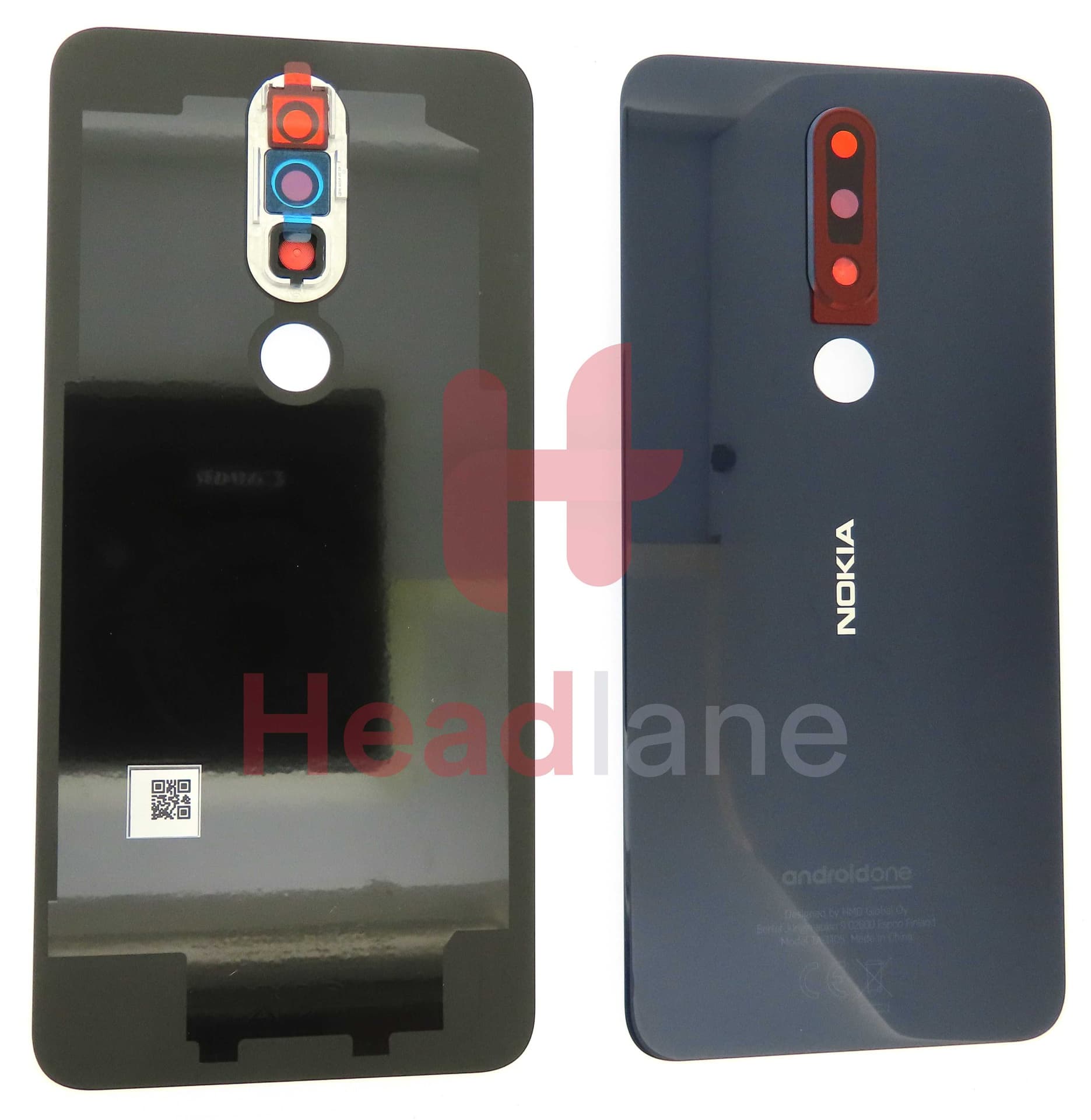 Nokia 5.1+ TA-1105, TA-1108 Back / Battery Cover - Blue - 20PDALW0003 - Nokia (HMD) Replacement Part