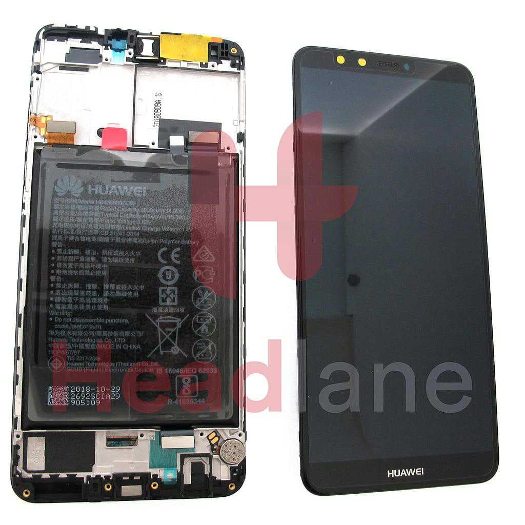 Huawei Y9 (2018) LCD Display / Screen + Touch + Battery - Black / Blue - 02351VFR - Huawei Replacement Part