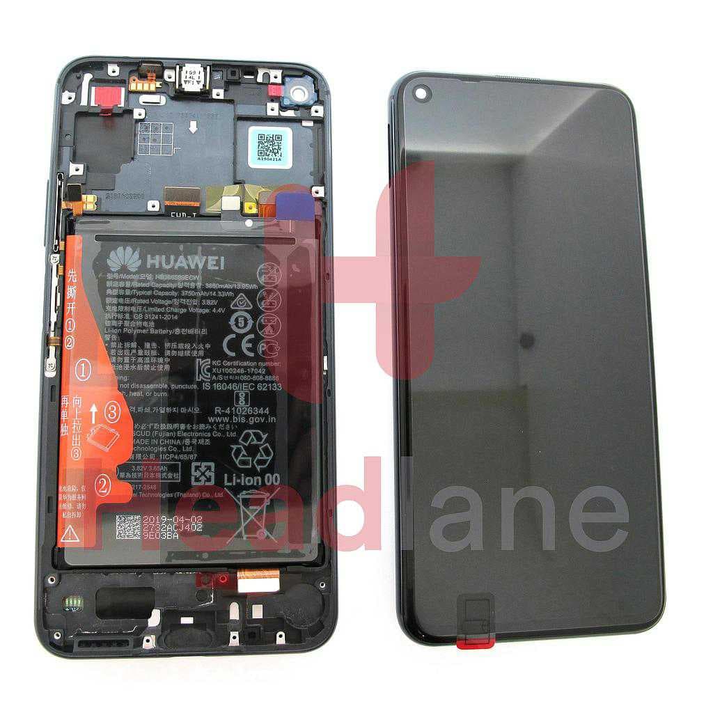 Huawei Honor 20 / Nova 5T LCD Display / Screen + Touch + Battery - Black - 02352TMU - Huawei Replacement Part
