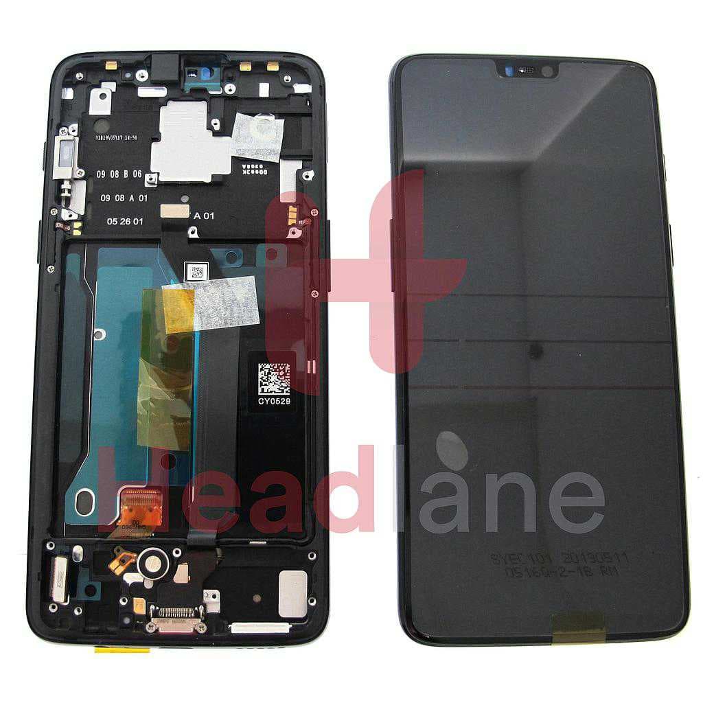 OnePlus 6 LCD Display / Screen + Touch - Midnight Black - 2011100030 - OnePlus Replacement Part