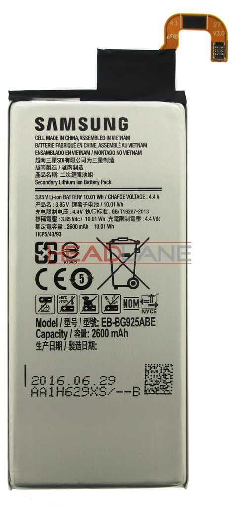 Samsung SM-G925F Galaxy S6 Edge 2600mAh Battery EB-BG925ABE (2016 Date Code) - GH43-04420B-16 - Samsung Replacement Part