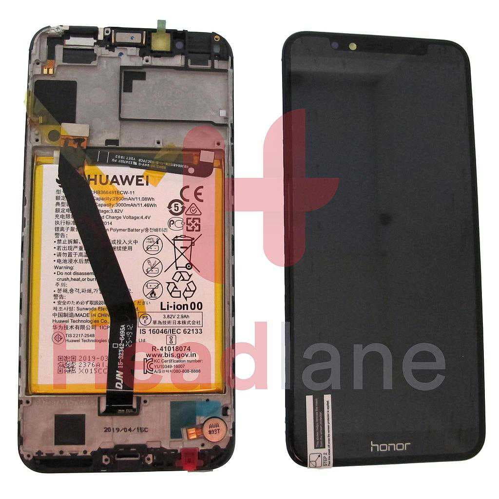 Huawei Honor 7A LCD Display / Screen + Touch + Battery - Black - 02351WDU - Huawei Replacement Part