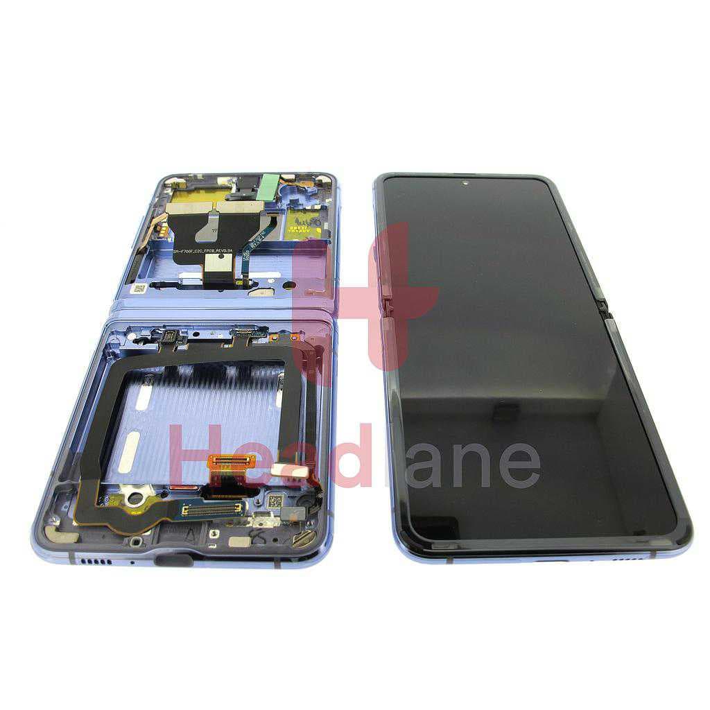 Samsung SM-F700 Galaxy Z Flip LCD Display / Screen + Touch - Purple - GH82-22347B - Samsung Replacement Part