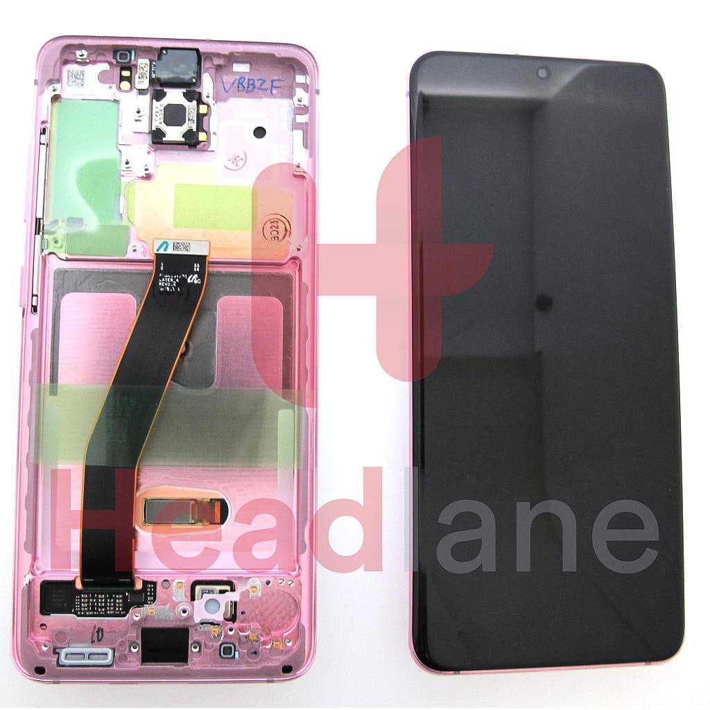 Samsung SM-G980 Galaxy S20 LCD Display / Screen + Touch - Pink - GH82-22123C - Samsung Replacement Part