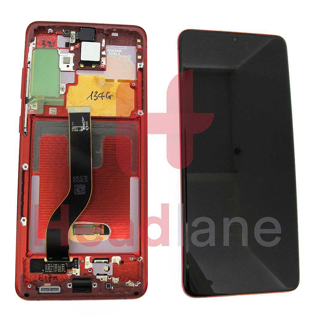 Samsung SM-G986 Galaxy S20+ / S20 Plus LCD Display / Screen + Touch - Red - GH82-22134G - Samsung Replacement Part