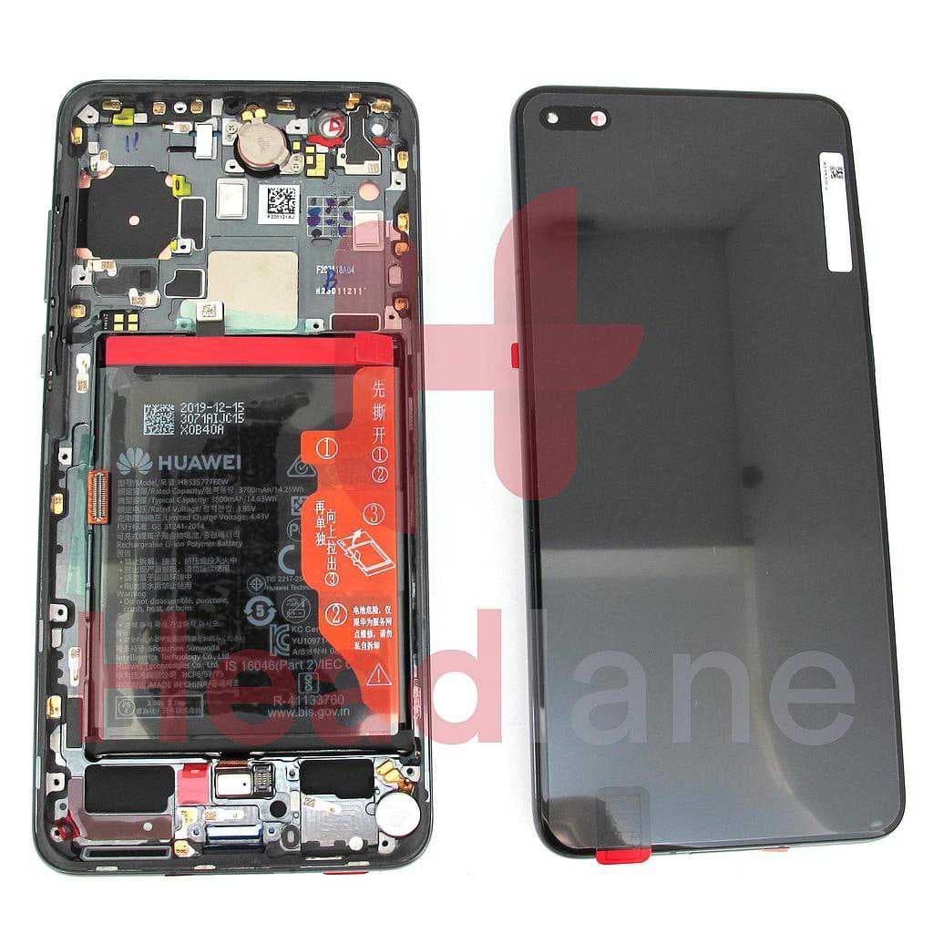 Huawei P40 LCD Display / Screen + Touch + Battery Assembly - Black - 02353MFA - Huawei Replacement Part