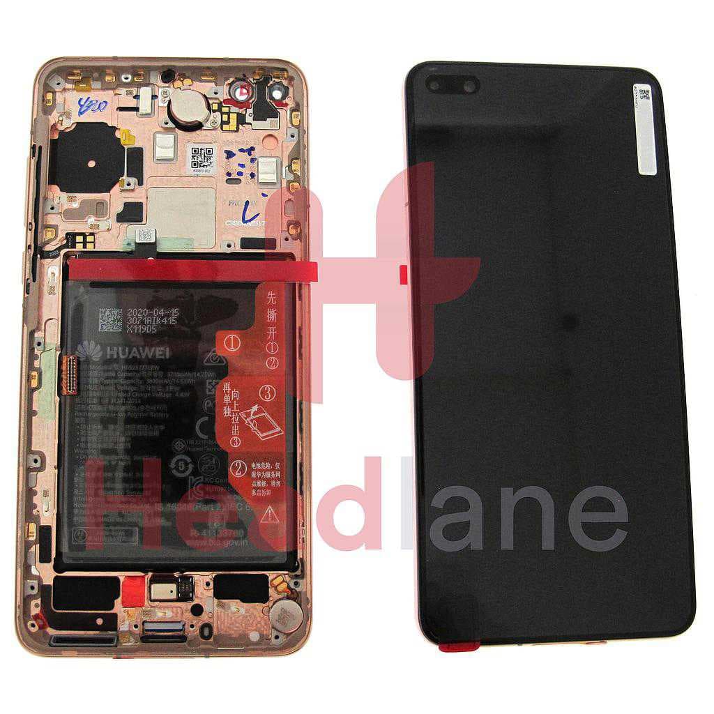 Huawei P40 LCD Display / Screen + Touch + Battery Assembly - Blush Gold - 02353MFV - Huawei Replacement Part
