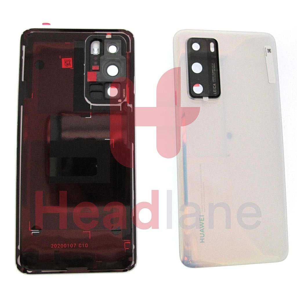 Huawei P40 Back / Battery Cover - Ice White - 02353MGE - Huawei Replacement Part