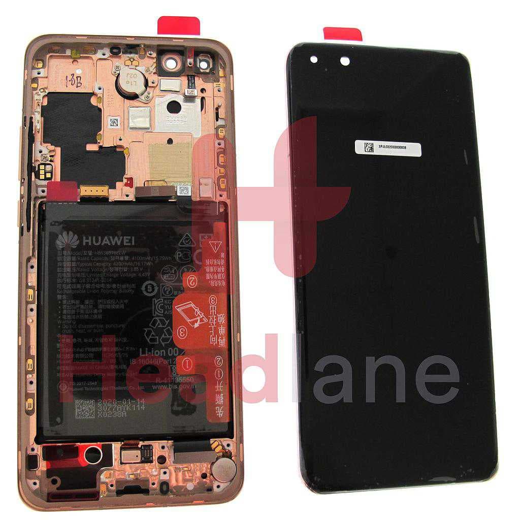 Huawei P40 Pro LCD Display / Screen + Touch + Battery Assembly - Blush Gold - 02353PJL - Huawei Replacement Part