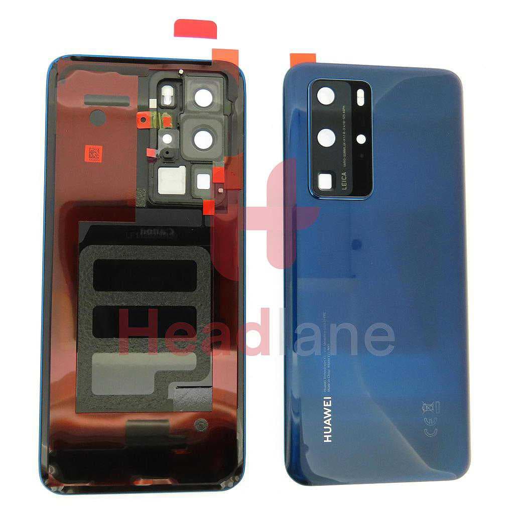 Huawei P40 Pro Back / Battery Cover - Deep Sea Blue - 02353MMS - Huawei Replacement Part