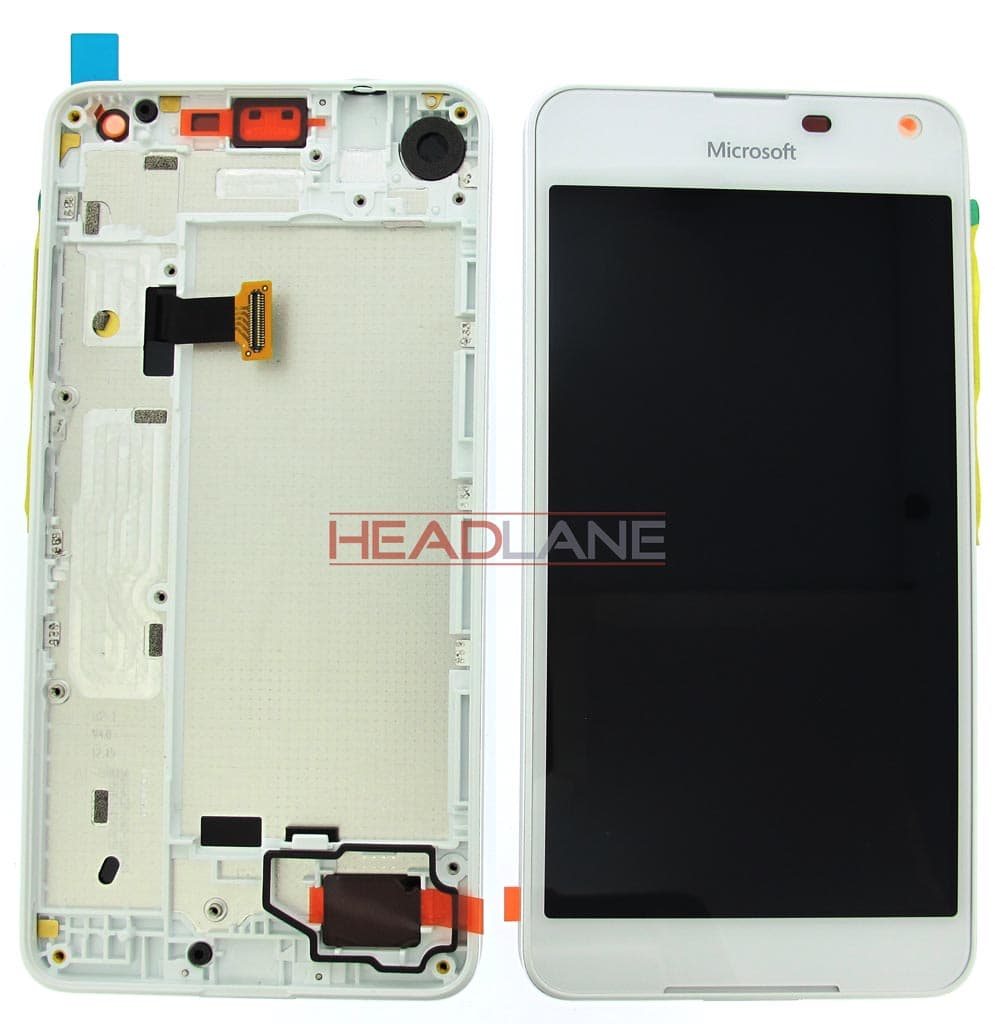 Microsoft Lumia 650 LCD Display / Touch Screen - White - 00814H6 - Microsoft Replacement Part
